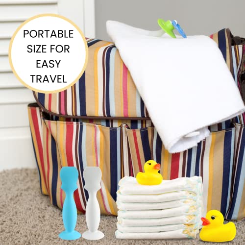 4 Pack Baby Diaper Cream Brush, Diaper Cream Spatula Applicator Silicone Baby Butt Paste Spatula for Babies, Newborn (Blue,Green,Gray,White) from Nearbyme