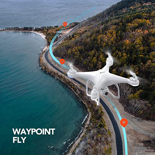 Potensic T25 Drone with Camera for Adults, 2K GPS FPV Camera Drone with Backpack, 3 Batteries, Auto Return Home, Follow Me, Waypoint Fly, Altitude Hold, 2021 Upgraded by 