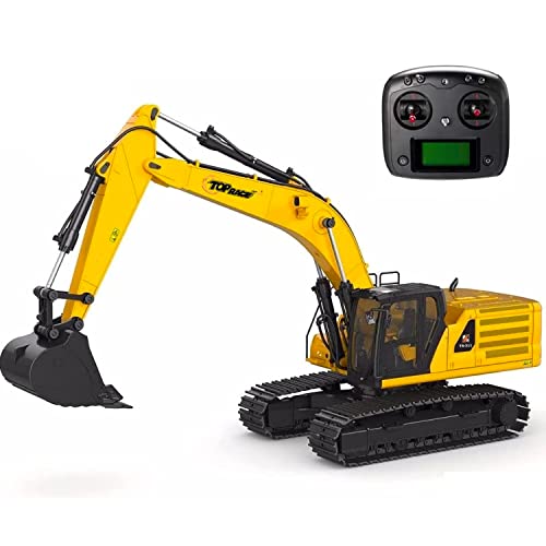 Top Race Hobby Grade Remote Control Hydraulic Excavator, All Included Battery, Hydraulic Oil, Transmitter, Ready to Run 1:14 Scale TR-311 by Top Race