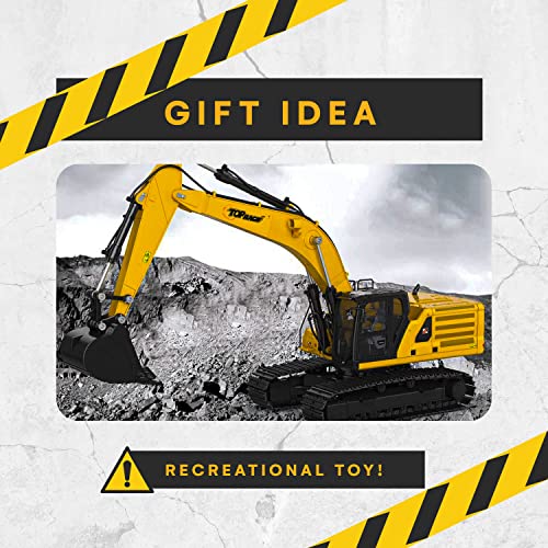 Top Race Hobby Grade Remote Control Hydraulic Excavator, All Included Battery, Hydraulic Oil, Transmitter, Ready to Run 1:14 Scale TR-311 by Top Race