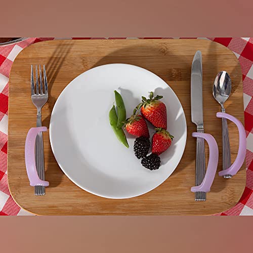 EazyHold Lavender Silicone Assistive Universal Cuff, Hand Grip Device for Limited Mobility, Rehabilitation, Cerebral Palsy, Daily Living Aid, Therapy Equipment for Arthritis, Parkinsons 2-Pack 5.25" by EazyHold