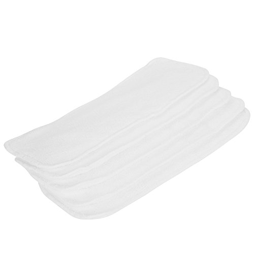 Baby Infant Toddler Bamboo Fiber Diaper Nappy Liners Insert Baby Diapering Changing Pads Covers Soft and Breathable 5pcs by Fdit