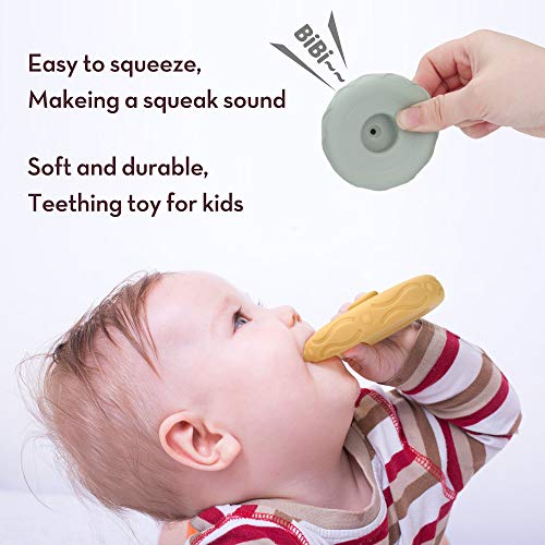 Mini Tudou 6 PCS Baby Stacking & Nesting Toys, Soft Stacking Blocks Ring Stacker, Baby Montessori Sensory Toys with Letter, Animal and Shape, Early Learning Toys for Babies Toddlers Kids 6 Months by Mini Tudou