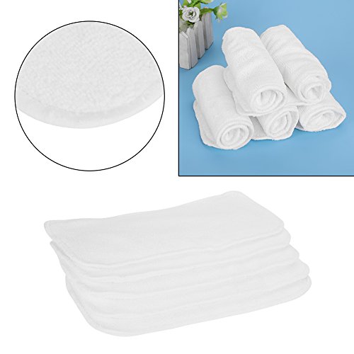 Baby Infant Toddler Bamboo Fiber Diaper Nappy Liners Insert Baby Diapering Changing Pads Covers Soft and Breathable 5pcs by Fdit