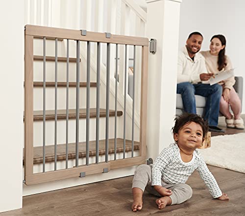 Regalo Heritage and Home Wooden Extra Wide Stairway and Hallway Walk Through Baby Safety Gate with Mounting Kit from AmazonUs/REGAI