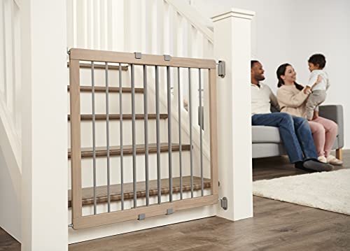 Regalo Heritage and Home Wooden Extra Wide Stairway and Hallway Walk Through Baby Safety Gate with Mounting Kit from AmazonUs/REGAI