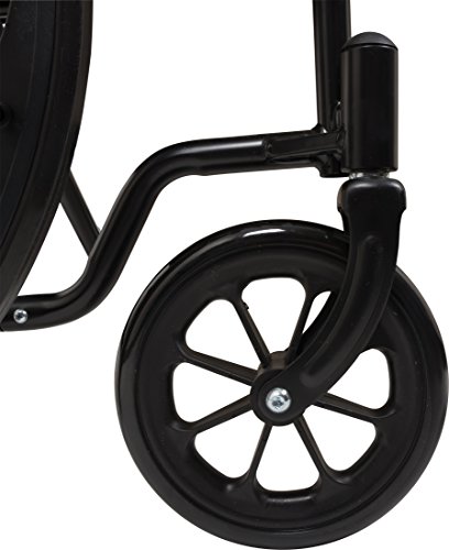 ProBasics Standard Wheelchair - Flip Back Desk Arms - 250 Pound Weight Capacity - Black - Swing-Away Footrest - 18" x 16" Seat by Roscoe Medical