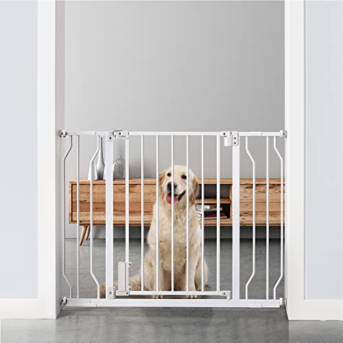 Ciays Baby Gate 29.5â to 41.3â, 30-in Height Safety Dog Gate for Stairs, Doorways and House, Auto-Close Safety Metal Child Gate for Dogs with Alarm, Pressure Mounted by Ciays