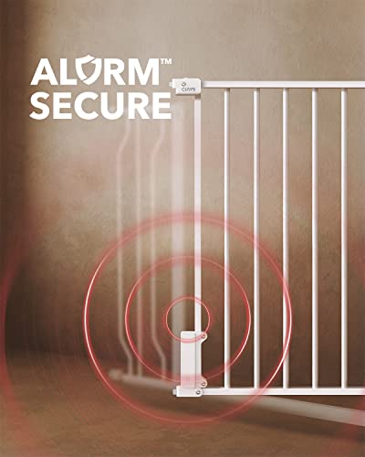 Ciays Baby Gate 29.5â to 41.3â, 30-in Height Safety Dog Gate for Stairs, Doorways and House, Auto-Close Safety Metal Child Gate for Dogs with Alarm, Pressure Mounted by Ciays