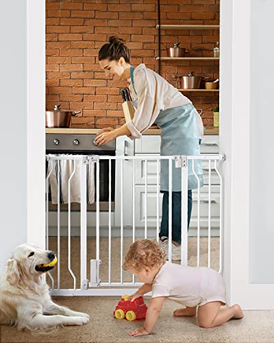 Ciays Baby Gate 29.5â to 41.3â, 30-in Height Safety Dog Gate for Stairs, Doorways and House, Auto-Close Safety Metal Child Gate for Dogs with Alarm, Pressure Mounted by Ciays