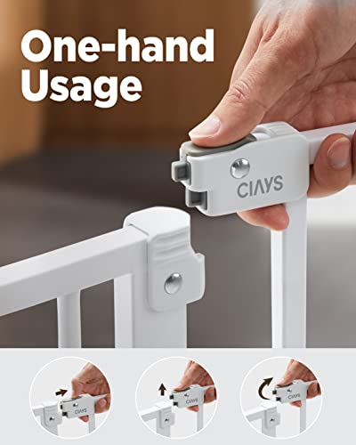 Ciays Baby Gate 29.5â to 41.3â, 30-in Height Safety Dog Gate for Stairs, Doorways and House, Auto-Close Safety Metal Child Gate for Dogs with Alarm, Pressure Mounted by Ciays