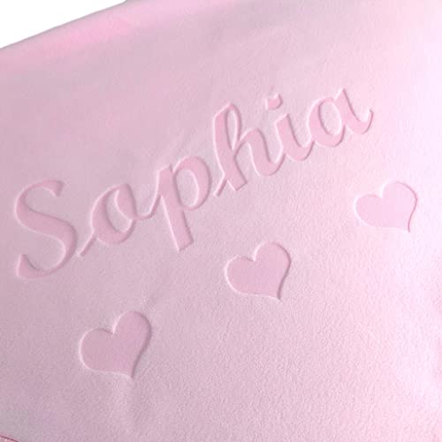 Custom Catch Personalized Baby Blanket for Girls - Pink - Newborn or Infant Gift with Name from Custom Catch