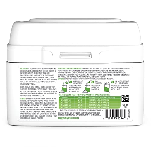 Happy Baby Organics Infant Formula, Milk Based Powder with Iron,Stage 2, 21 Ounce (Pack of 4) packaging may vary by Happy Baby
