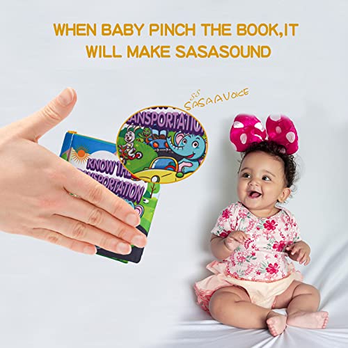 GAICOM Fabric Soft Cloth Books Playsets 6 PCS Different Book Stationery Musical Instruments Holiday Furniture Amusement Park Movement Cognitive Early Education Toys Waterproof Baby Books for Toddler from GAICOM