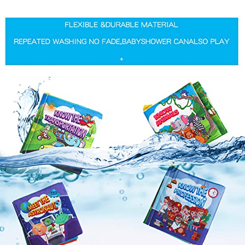 GAICOM Fabric Soft Cloth Books Playsets 6 PCS Different Book Stationery Musical Instruments Holiday Furniture Amusement Park Movement Cognitive Early Education Toys Waterproof Baby Books for Toddler from GAICOM