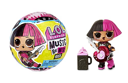 LOL Surprise Remix Rock Dolls Lil Sisters with 7 Surprises Including Instrument - Collectible Doll Toy, Gift for Kids, Toys for Girls and Boys Ages 4 5 6 7+ Years Old from MGA Entertainment
