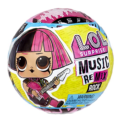 LOL Surprise Remix Rock Dolls Lil Sisters with 7 Surprises Including Instrument - Collectible Doll Toy, Gift for Kids, Toys for Girls and Boys Ages 4 5 6 7+ Years Old from MGA Entertainment
