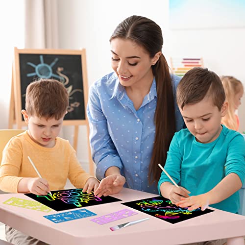 ZMLM Rainbow Scratch Paper Kit: 109Pcs Magic Art Craft Stuff Supplies Black Drawing Pad for Age 3-12 Kids Children Girl Boy DIY Toy Activity Game Kindergarten Educational|Party Faver|Birthday Gifts by ZMLM