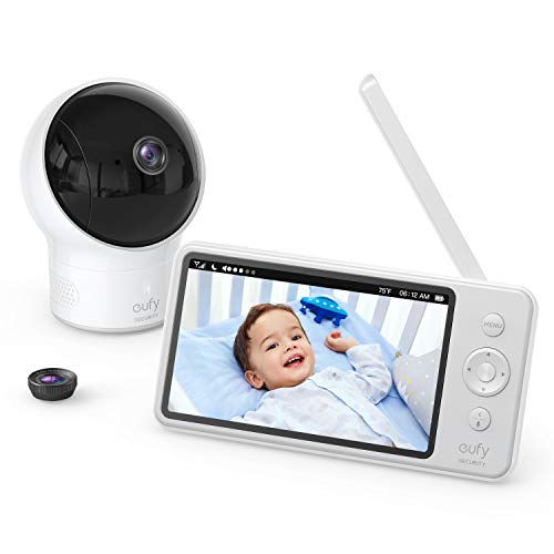 Video Baby Monitor, eufy Security, Video Baby Monitor with Camera and Audio, 720p HD Resolution, Night Vision, 5" Display, 110Â° Wide-Angle Lens Included, Lullaby Player, Ideal for New Moms by Fantasia Trading LLC