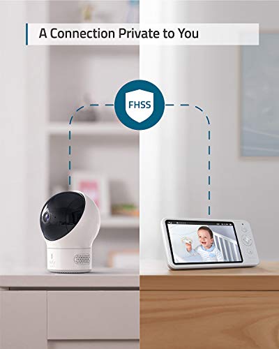 Video Baby Monitor, eufy Security, Video Baby Monitor with Camera and Audio, 720p HD Resolution, Night Vision, 5" Display, 110Â° Wide-Angle Lens Included, Lullaby Player, Ideal for New Moms by Fantasia Trading LLC