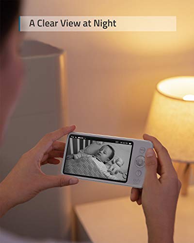 Video Baby Monitor, eufy Security, Video Baby Monitor with Camera and Audio, 720p HD Resolution, Night Vision, 5" Display, 110Â° Wide-Angle Lens Included, Lullaby Player, Ideal for New Moms by Fantasia Trading LLC