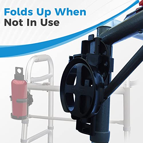 Mobility Cup Holder for Adults - Portable Drink Holder for Wheelchair - Compatible with Walker, Rollator, Transport Chair or Scooter - Easy to Install, Removable, Adjustable & Foldable Cup Carrier from Easy To Use Products