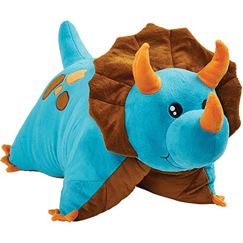 Pillow Pets Triceratops Blue Dinosaur, 18" Stuffed Animal Plush Toy from Pillow Pets (Toys)