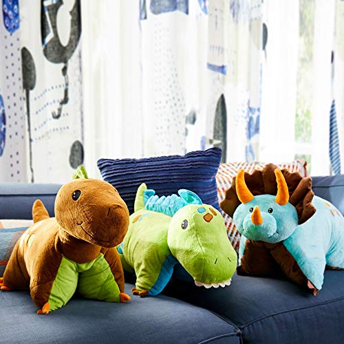 Pillow Pets Triceratops Blue Dinosaur, 18" Stuffed Animal Plush Toy from Pillow Pets (Toys)