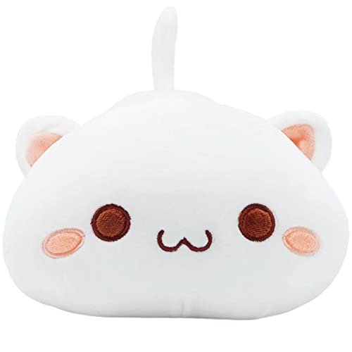 Onsoyours Cute Kitten Plush Toy Stuffed Animal Pet Kitty Soft Anime Cat Plush Pillow for Kids (White A, 12") by Onsoyours