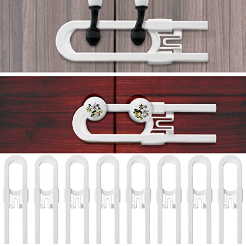 Bates- Cabinet Locks for Babies, 8pcs, Adjustable, U-Shaped Child Locks for Cabinets, Child Proof Cabinet Latches, Baby Proofing Cabinets, Baby Proof Cabinet Locks, Child Safety Cabinet Locks by Bates Choice