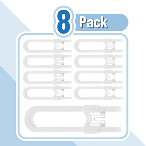 Bates- Cabinet Locks for Babies, 8pcs, Adjustable, U-Shaped Child Locks for Cabinets, Child Proof Cabinet Latches, Baby Proofing Cabinets, Baby Proof Cabinet Locks, Child Safety Cabinet Locks by Bates Choice