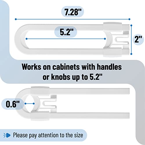 Bates- Cabinet Locks for Babies, 8pcs, Adjustable, U-Shaped Child Locks for Cabinets, Child Proof Cabinet Latches, Baby Proofing Cabinets, Baby Proof Cabinet Locks, Child Safety Cabinet Locks by Bates Choice