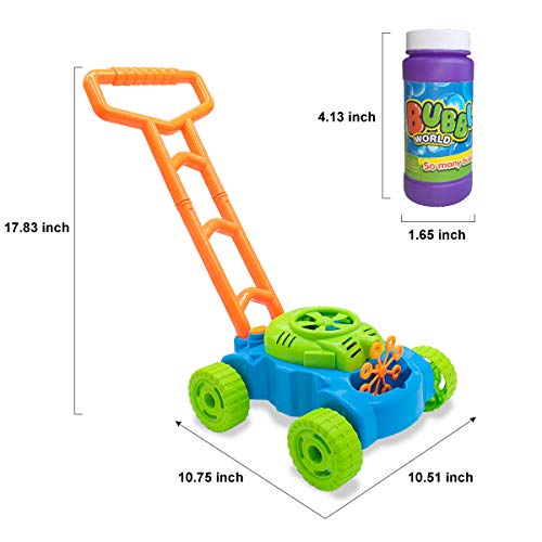 Lydaz Bubble Mower for Toddlers, Kids Bubble Blower Machine Lawn Games, Outdoor Push Toys, Valentines Day Gifts Birthday Toys Gifts for Preschool Baby Boys Girls from Lydaz