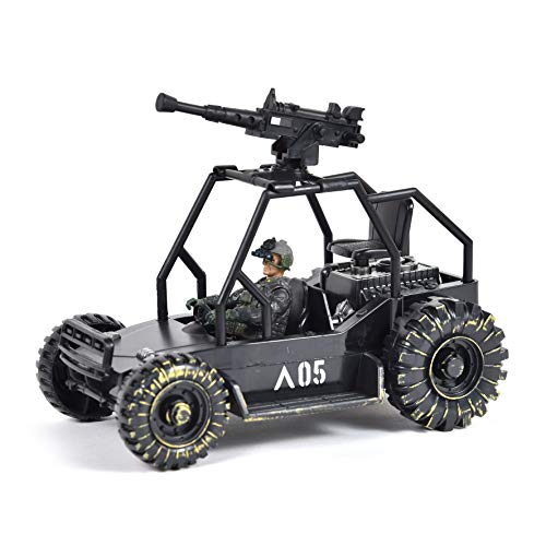 Sunny Days Entertainment Delta Attack Vehicle â Playset with Action Figure and Realistic Accessories | Military Toy Set for Kids â Elite Force , Black by Sunny Days Entertainment