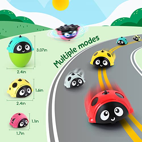 Hamdol Pull Back Cars Friction Powered Cars, Multi-Function 360Â° Rotating Spinning Top Gyro Cars, Push and Go Back and Forth Car Toys Vehicles Play Set Gifts for Toddlers Kids Boys Girls (8 Sets) from Hamdol