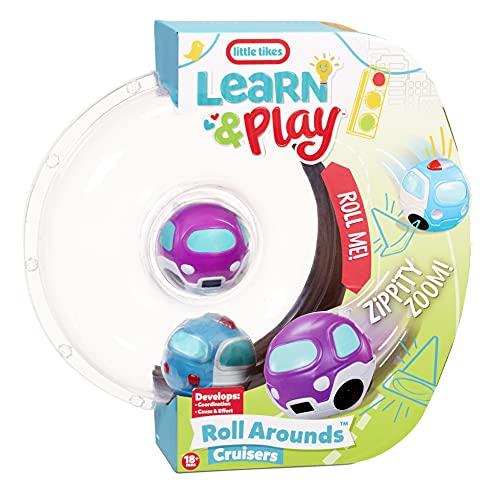 Learn & Play Roll Arounds Vehicle 2-Pack Cruisers- Toy Cars and Ball Play in One, Easy Grip & Roll Cars- Birthday Gifts for Kids, Toddler Toys for Boys and Girls Ages 18 Months 1 2 3+ Years by MGA Entertainment