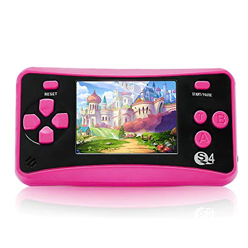 Handheld Game Console for Children Ages 4-12 , Built-in 182 Retro Classic Games 2.5" LCD Screen Portable 8 Bit TV Output Video Game Player Best Birthday Gift for Girls -RED by Haopapa