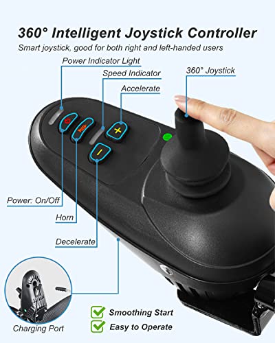 Nixlift Motorized Wheelchair for Senior Adults, Lightweight Comfortable Electric Power Wheelchairs, Dual Motor Wheelchairs, Travel Compact Motorized Wheelchair, 66 lbs by Nixlift