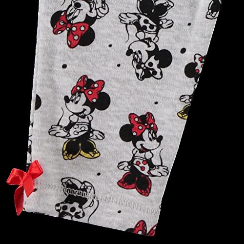Disney Minnie Mouse Newborn Baby Girls 4 Piece Outfit Set: Bodysuit Pants Bib Hat Red 3-6 Months by 