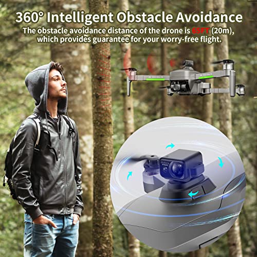 XiL 3-Axis Gimbal GPS Drone with 4K EIS Camera for Adults , 13000ft Video Transmission,193MAX2 FPV Quadcopter with 66 Mins Long Flight Time, Obstacle Avoidance, Auto Return Home,Brushless Motor from XiL