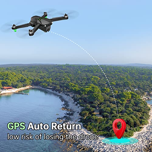 Loolinn | GPS Drone with Camera, Under 250 Grams, RC Quadcopter with GPS Intelligent Return, Brushless Motor, Follow Me, 5GHz FPV Transmission Drone for Adults Beginners from Loolinn