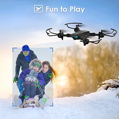 Drone with 1080P HD Camera for Beginners,WiFi FPV Video, 40 Mins Flight Time,Foldable Drone,Altitude Hold Mode, RTF One Key Take Off/Landing,3D Flips 2 Batteries, APP Control, Easy Toy for Kids & Adults by zuhafa