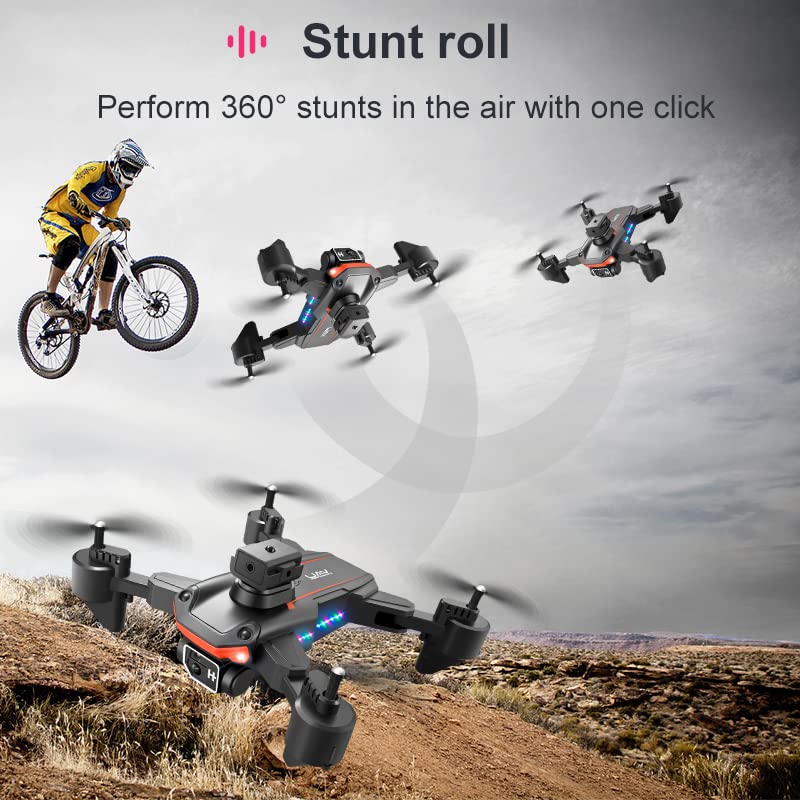 JTBBKing AE86 Drones with camera for adults 4K Drone with Camera RC Drones for Adult Live Video FPV Optical Flow Positioning Profesional Quadcopter Mini Drone for Kids RC Helicopter Boys Toys (Single Camera & 2 Batteries) by 