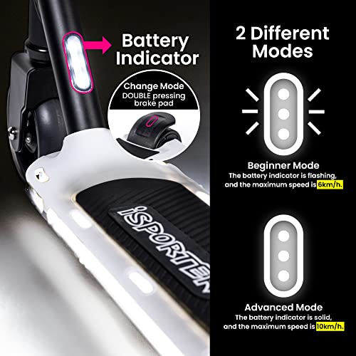 Aero iSporter Electric Scooter for Kids Ages 6-12, with Kick-Start and Gravity Sensor, Kids Electric Scooter with LED Lights, 2 Speeds, 110lbs Max and Height Adjustable â¦ by Zhejiang Hengle Sports & Leisure Co.,Ltd.