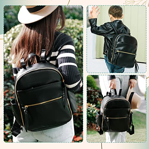 Mini Diaper Bag Backpack Mominside Small Baby Diaper Bag with 11 Pockets, Leather Travel Baby Bag for Baby Girls Boys, DiaperÂ BagÂ Organizers, 2 Insulated Pockets, Stroller Straps, Baby Registry, Black from Guanfang
