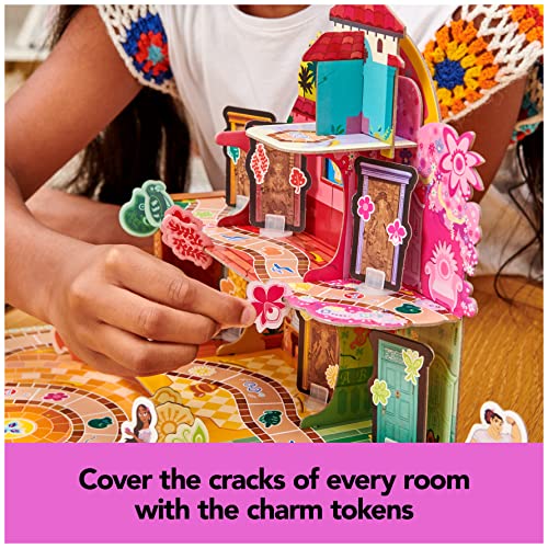 Disney Encanto, House of Charms Cute Easy Family Board Game with Magic Tokens Based on The Movie, for Kids Ages 5 and Up from Spin Master