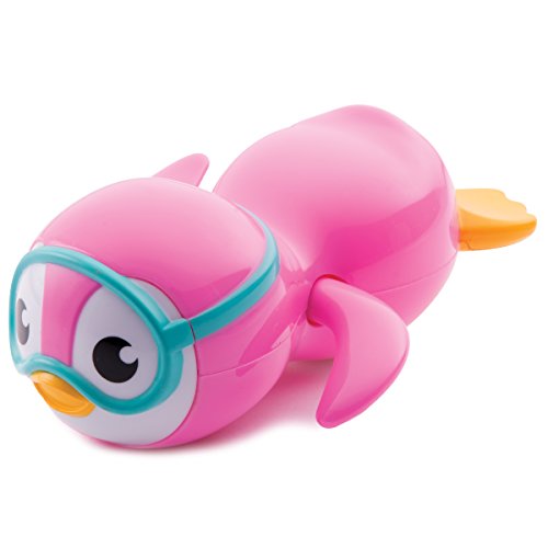 Munchkin Wind Up Swimming Penguin Baby and Toddler Bath Toy, Pink from Munchkin