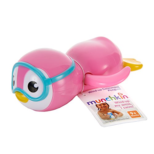 Munchkin Wind Up Swimming Penguin Baby and Toddler Bath Toy, Pink from Munchkin