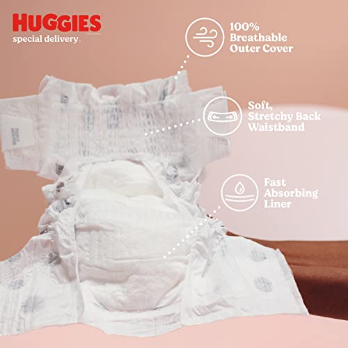 Hypoallergenic Baby Diapers Size 2 (12-18 lbs), Huggies Special Delivery, Fragrance Free, Safe for Sensitive Skin, 180 Count from Kimberly-Clark Corp.