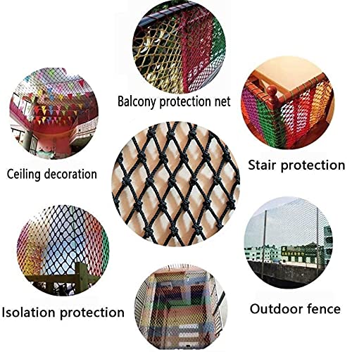 WYYZH Nylon Rope Safe Net Child Safety Net Balcony Staircase Protection Fence Safety Nets Outdoor Construction Safety Net Pet Safety Net Color : 8cm mesh, Size : 10x10m(33x33ft) from WYYZH